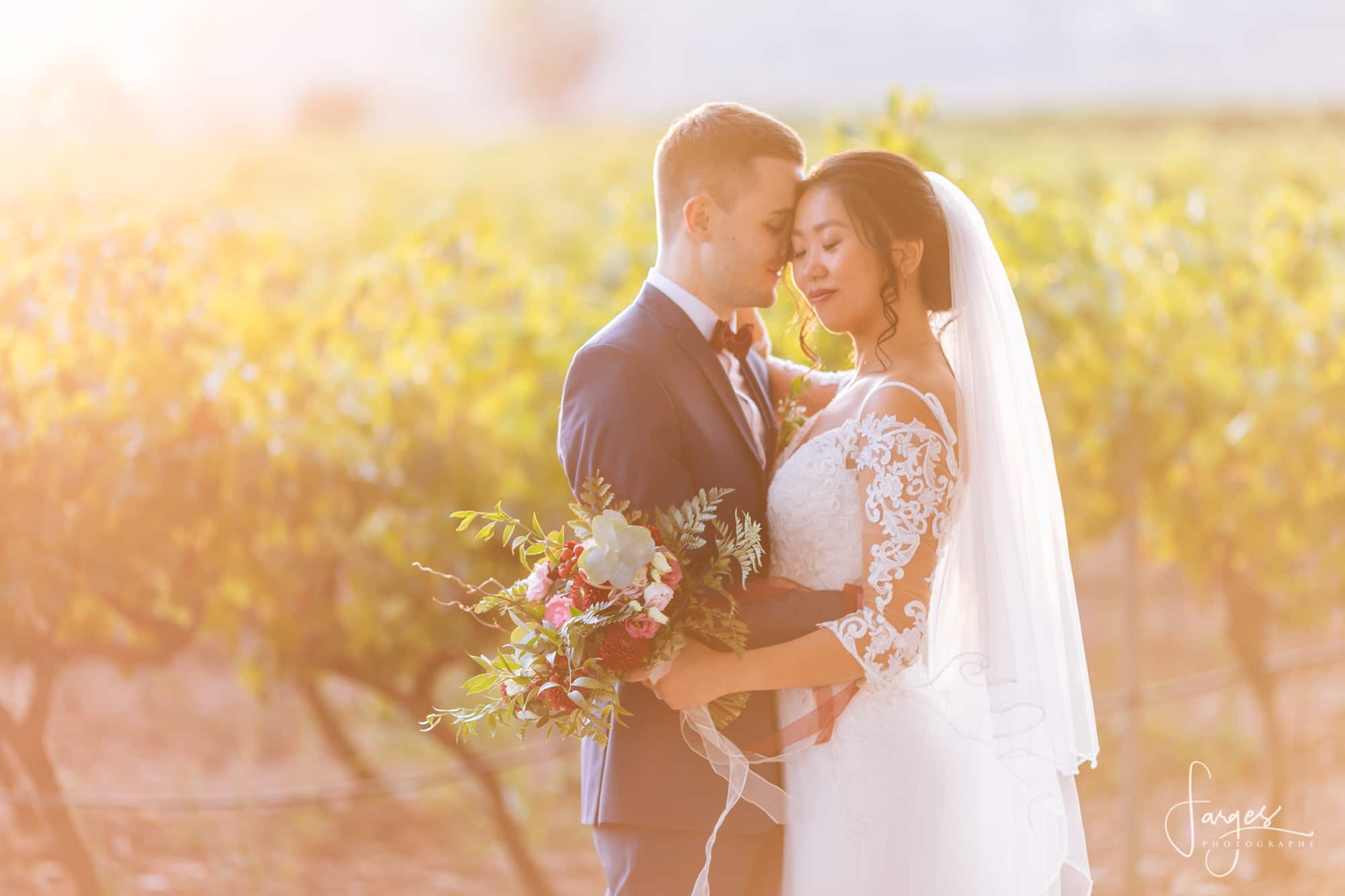 bride-groom-couple-vines-vineyard-wedding-chateau-venue-reception-south-france-provence-magic