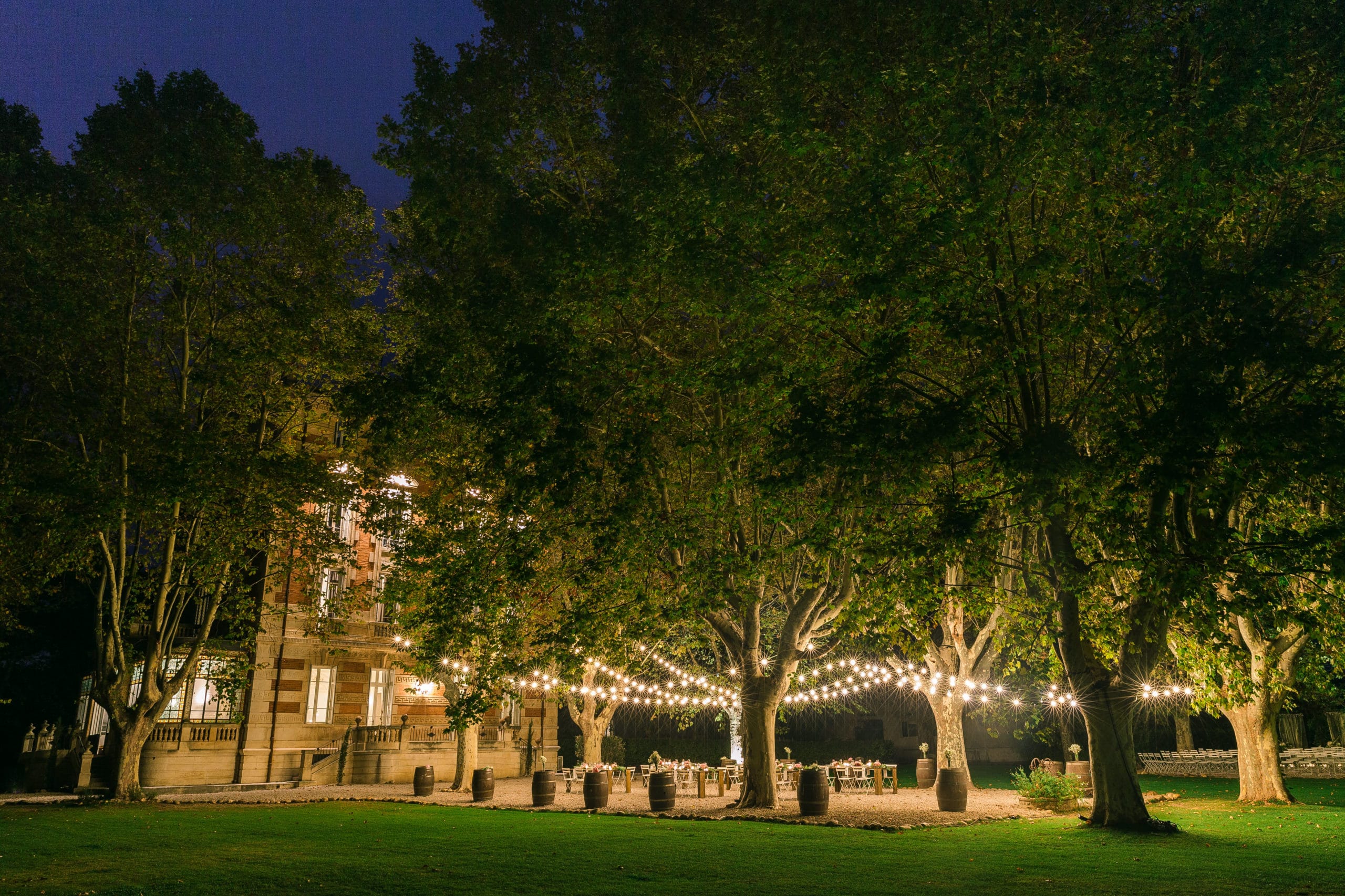 parc-chateau-lights-conservatory-wedding-chateau-venue-reception-south-france-provence-magic